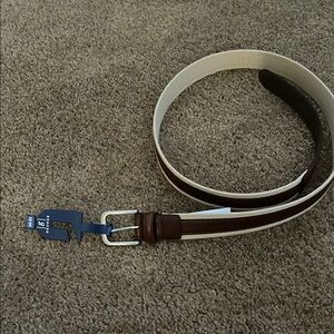 Men's Brown and Cream Belt